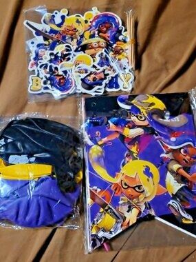 new SPLATOON game BIRTHDAY PARTY SUPPLIES LOT toppers banner balloons